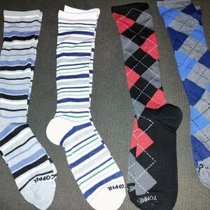 COOPER Men's Striped and Argyle Socks Set